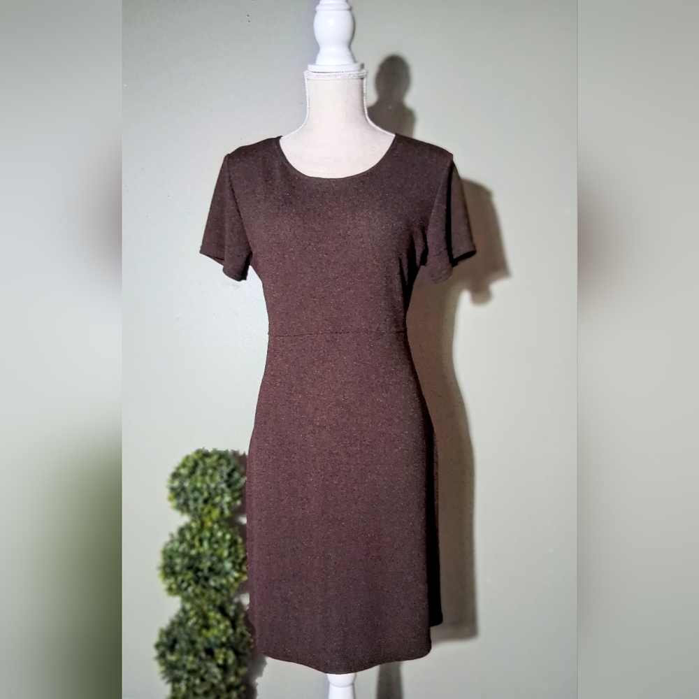 Vintage Like New! Rabbit Rabbit Rabbit Chocolate Brown Matching Dress & Cardigan - Picture 6 of 11